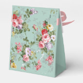 Vintage Floral Garden Botanical Wedding Bedankdoosjes (Achterkant)