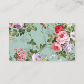 Vintage Floral Garden Botanical Wedding Plaatskaartje (Achterkant)