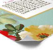 Vintage Floral Garden Botanical Wedding Poster (Hoek)