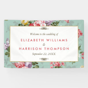 Vintage Floral Garden Botanical Wedding Spandoek