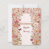 Vintage Floral Garden Bridal Shower  Kaart (Achterkant)