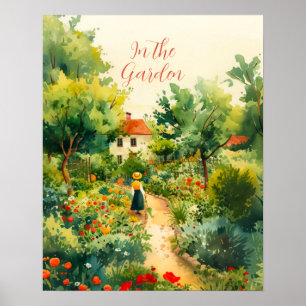 Vintage Floral Garden Poster