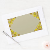 Vintage Floral Gold Border Label Sticker (Envelop)