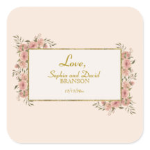 Vintage Floral Gold Foil Lijst Wedding