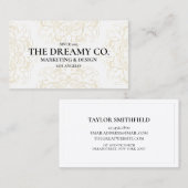 Vintage Floral Gold Pattern Visitekaartje (Voorkant / Achterkant)