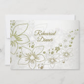 Vintage Floral Greenery Rehearsal Dinner Party Kaart (Voorkant)