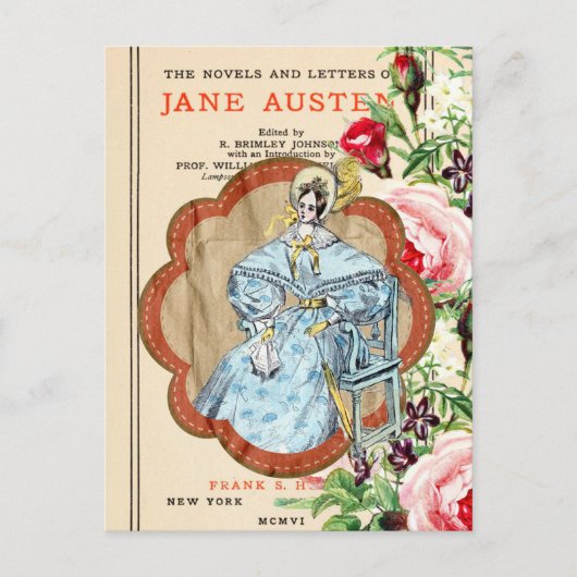 Vintage Floral Jane Collage Briefkaart (Voorkant)