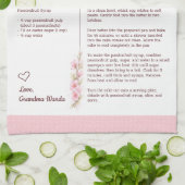 Vintage Floral Kitchen Recipe Keepsake  Theedoek (Gevouwen)