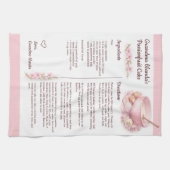 Vintage Floral Kitchen Recipe Keepsake  Theedoek (Horizontaal)