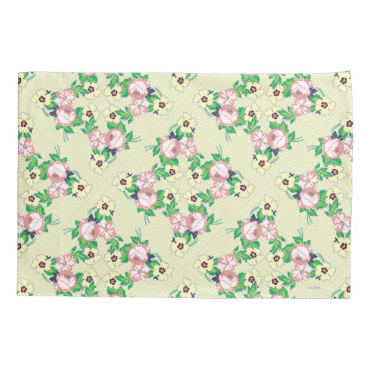 Vintage Floral Kussensloop (Achterkant)