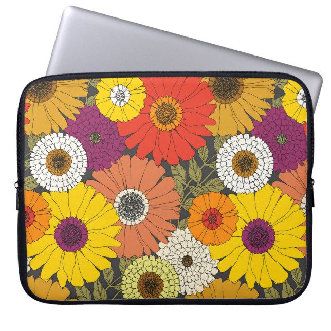 vintage floral laptop sleeve (Voorkant)