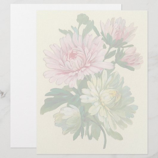 Vintage Floral Letterhead Stationery (Voorkant / Achterkant)