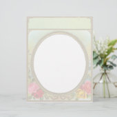 Vintage Floral Letterhead Stationery (Staand voorkant)