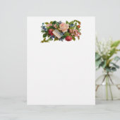 Vintage Floral Letterhead Stationery (Staand voorkant)