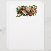 Vintage Floral Letterhead Stationery (Voorkant / Achterkant)
