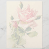 Vintage Floral Letterhead Stationery (Voorkant)