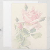 Vintage Floral Letterhead Stationery (Voorkant / Achterkant)