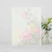 Vintage Floral Letterhead Stationery (Staand voorkant)