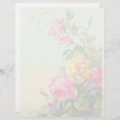Vintage Floral Letterhead Stationery (Voorkant / Achterkant)