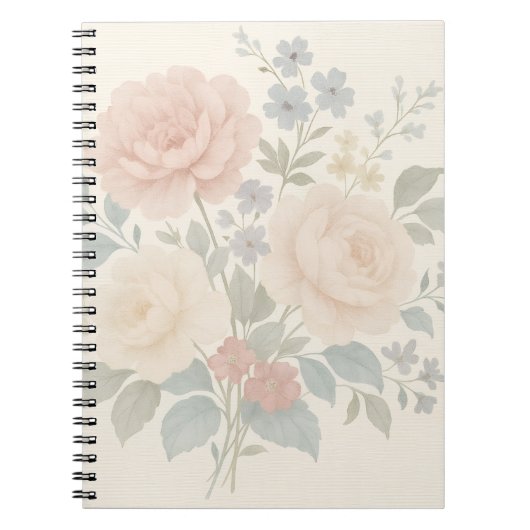 Vintage Floral Linen Notebook Notitieboek (Voorkant)