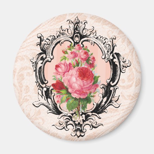 Vintage Floral Magnet (Voorkant)