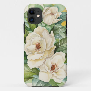 Vintage Floral Magnolia White Naam Waterverf toevo Case-Mate iPhone Case