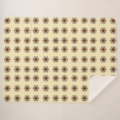 Vintage Floral Mandala Sherpa Deken (Voorkant (horizontaal))