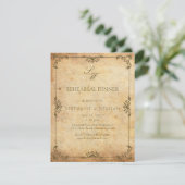 Vintage Floral Monogram repetitie Inwendige Kaart (Staand voorkant)