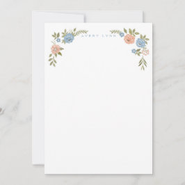 Vintage Floral Notitiekaartje