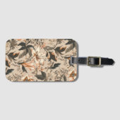 Vintage Floral Pattern Bagagelabel (Voorkant (horizontaal))