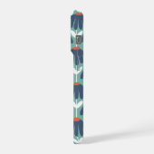 Vintage Floral Pattern Blue & Red iPhone Hoesje (Linkerkant)