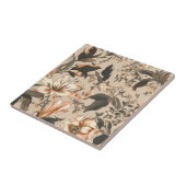 Vintage Floral Pattern Ceramic Tegel Tegeltje (Zijkant)