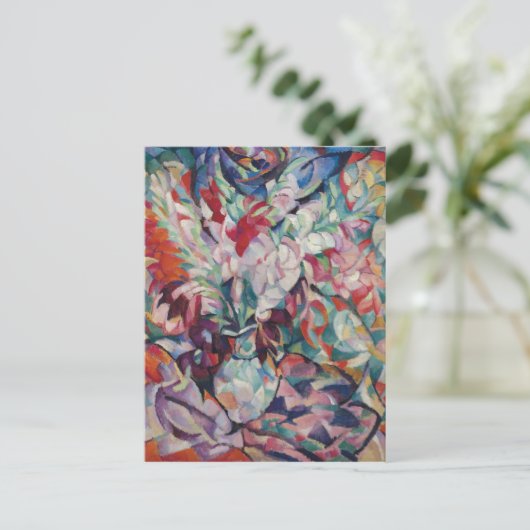 Vintage Floral Pattern Gladiolus Briefkaart (Staand voorkant)