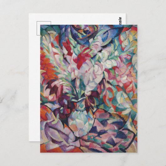 Vintage Floral Pattern Gladiolus Briefkaart (Voorkant / Achterkant)