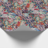 Vintage Floral Pattern Gladiolus Cadeaupapier (Hoek)