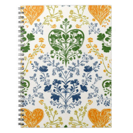 Vintage Floral Pattern Notebook Notitieboek