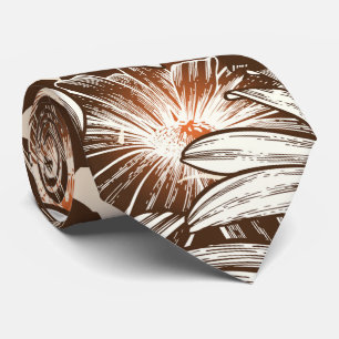 Vintage Floral Pattern van de Waterverf Stropdas