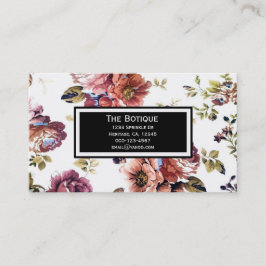 Vintage Floral Pattern Visitekaartjes