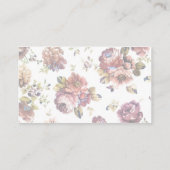 Vintage Floral Pattern Visitekaartjes (Achterkant)