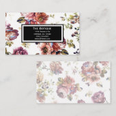 Vintage Floral Pattern Visitekaartjes (Voorkant / Achterkant)