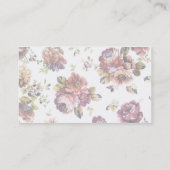 Vintage Floral Pattern Visitekaartjes (Achterkant)
