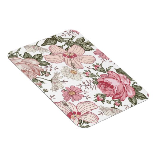 Vintage Floral Pattern with Roses Magneet (Rechterzijde)