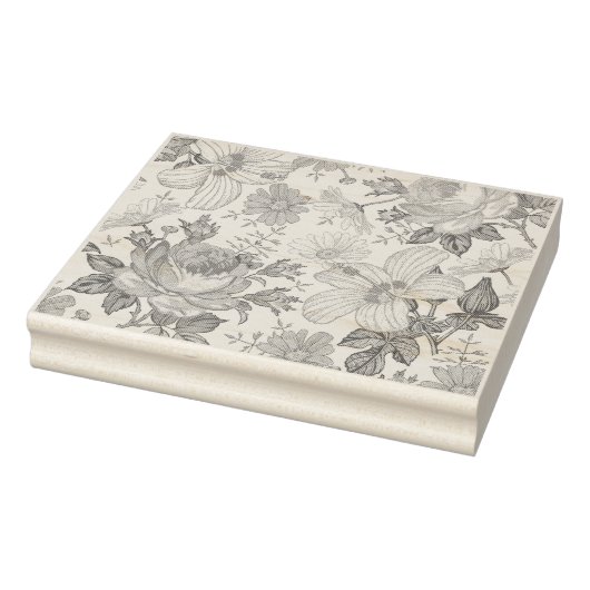 Vintage Floral Pattern with Roses Rubberstempel (Stempel)