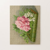 Vintage Floral Peony Classy Book Elegant Legpuzzel (Verticaal)