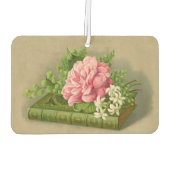 Vintage Floral Peony Classy Book Elegant Luchtverfrisser (Achterkant)