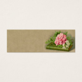 Vintage Floral Peony Classy Book Elegant Mini Visitekaartjes