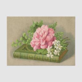 Vintage Floral Peony Classy Book Elegant Tissuepapier