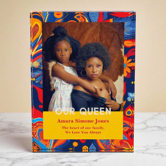 Vintage Floral Personalized Gifts for African Mom Fotoblokken