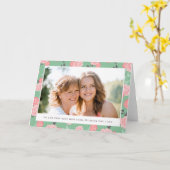 Vintage Floral Photo Moederdag Wenskaart Kaart (Gele Bloem)