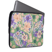 Vintage Floral Pickleball Design Laptop Sleeve (Voorkant Rechts)
